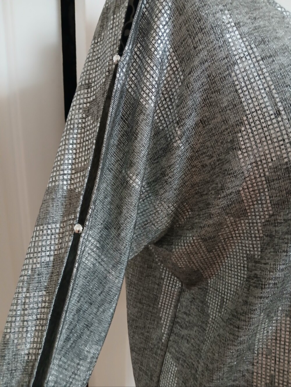 Ruby Rd. Silver Metallic Top - Picture 3 of 8